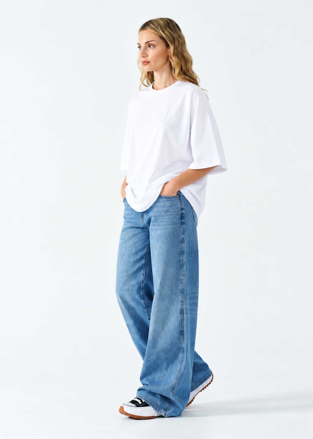 Oversized Combed Cotton Women's T-Shirt