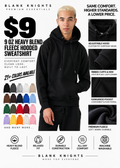 9 OZ Heavy Blend Fleece Hooded Sweatshirt