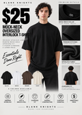 10 OZ Mock-Neck Oversized Interlock T-Shirt