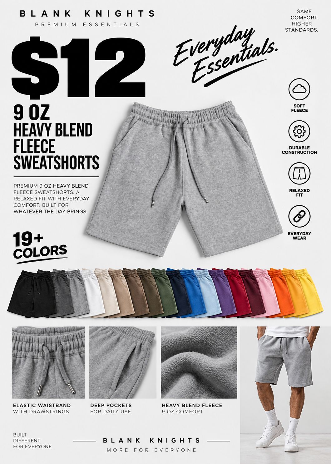 9 OZ Heavy Blend Fleece Sweatshort