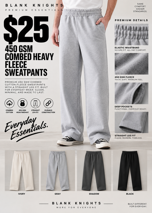 14 OZ Heavy Fleece Straight Leg Pants
