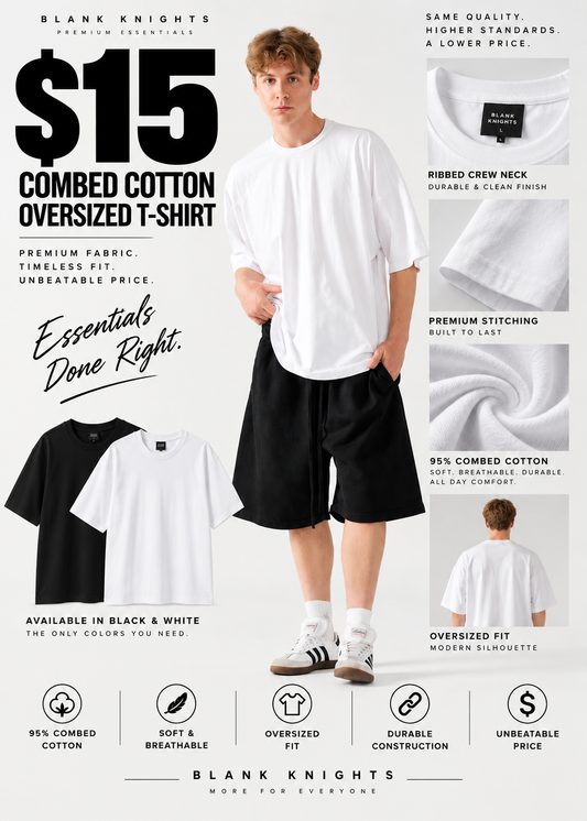 Combed Cotton Oversized Boxy T-Shirt