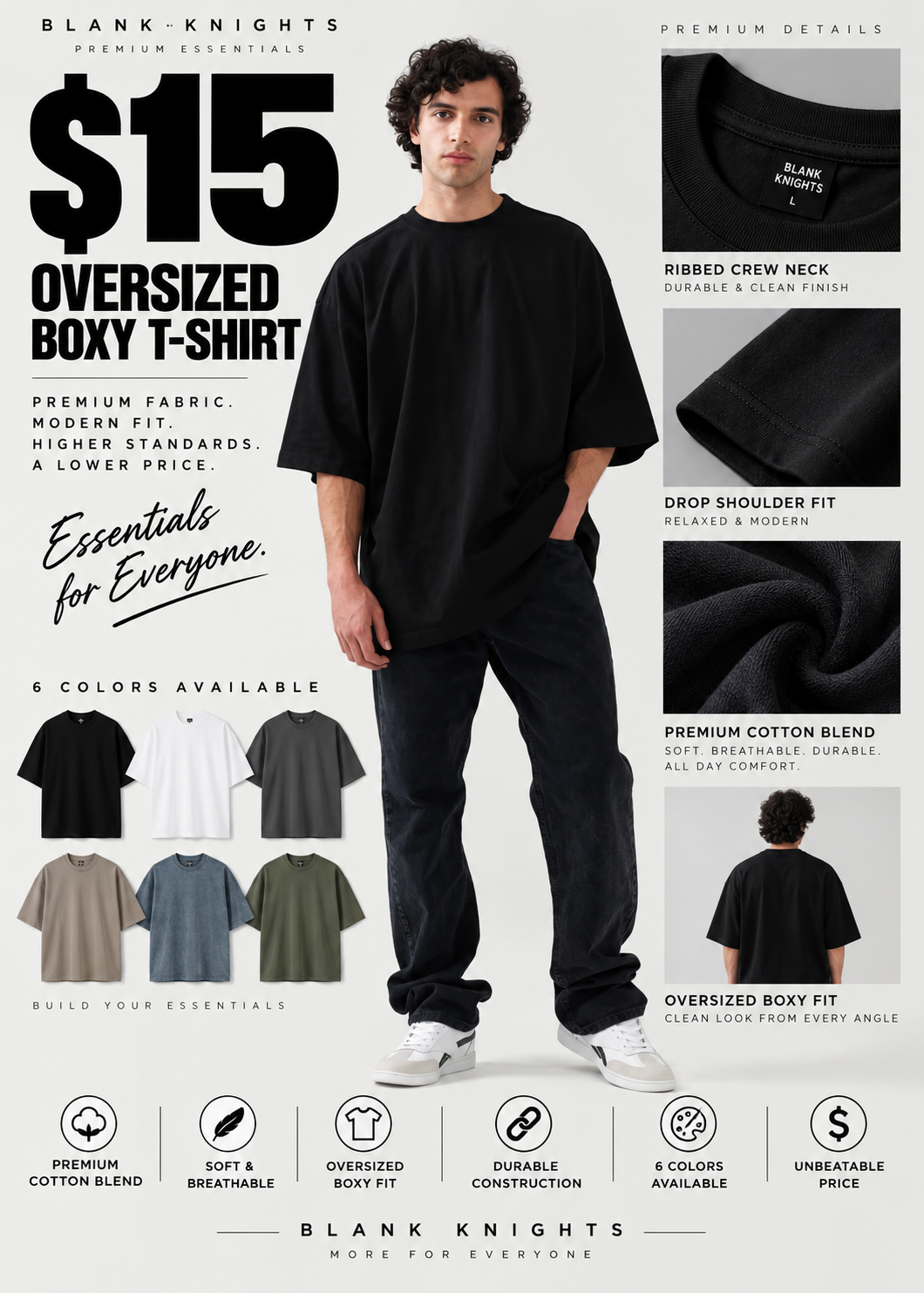 7 OZ Heavyweight Boxy Oversized T-Shirt