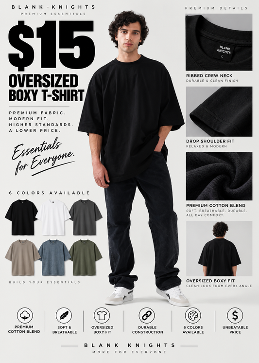 7 OZ Heavyweight Boxy Oversized T-Shirt
