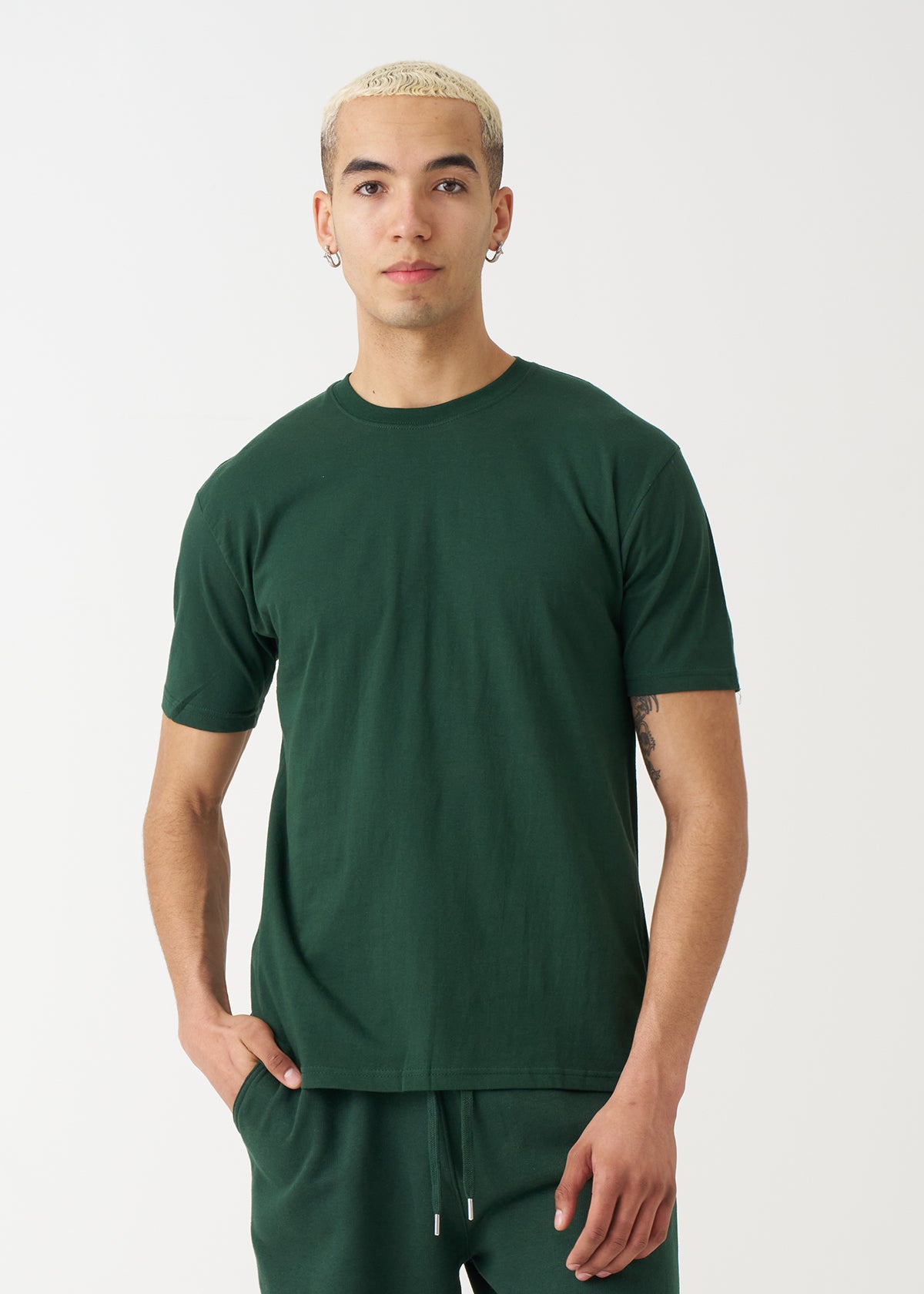 Dark Green Combed Cotton T-Shirt