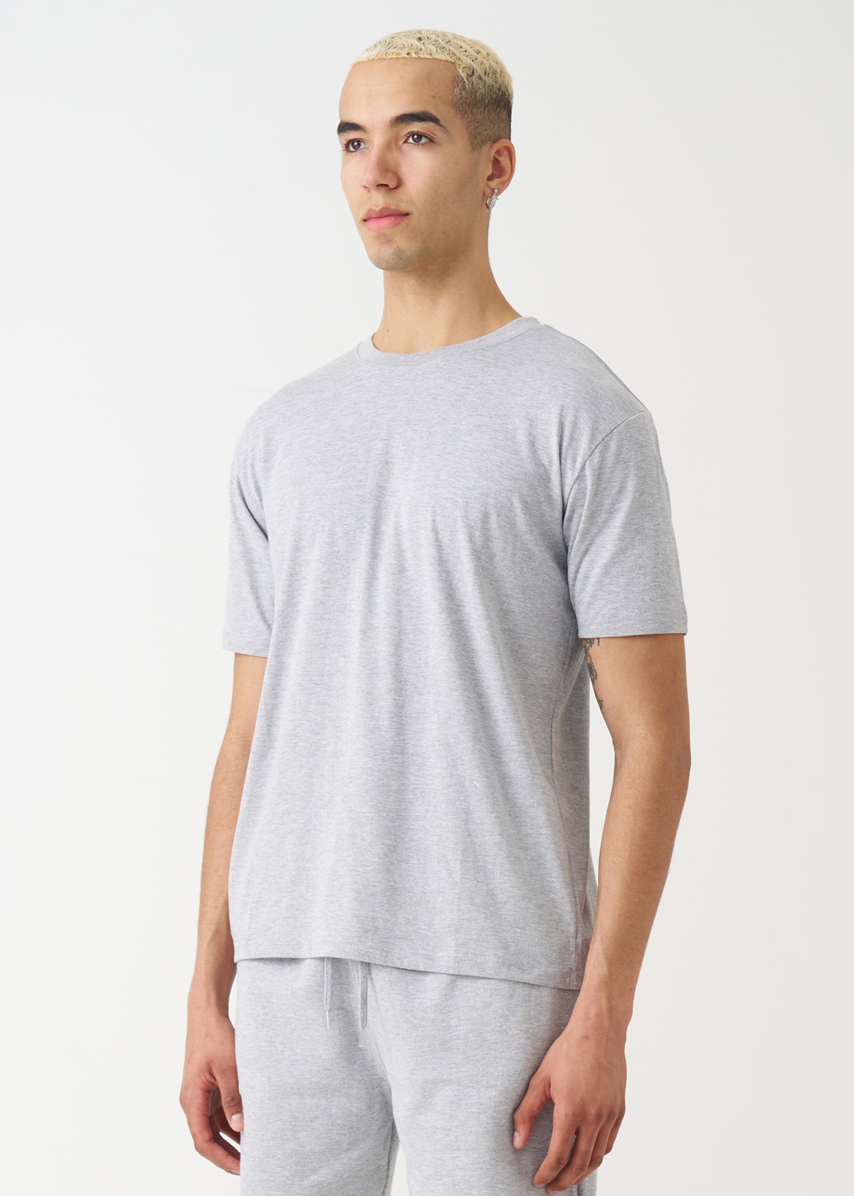 Gray Combed Cotton T-Shirt