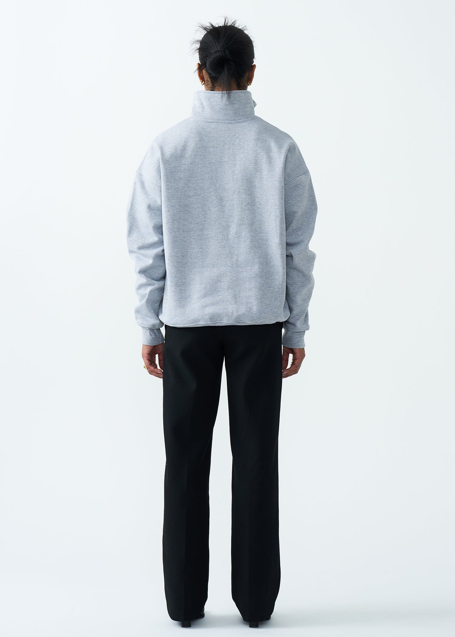 14 OZ Women's Oversized Heavyweight Fleece Quarter-Zip