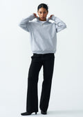 14 OZ Women's Oversized Heavyweight Fleece Quarter-Zip