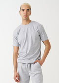 Gray Combed Cotton T-Shirt