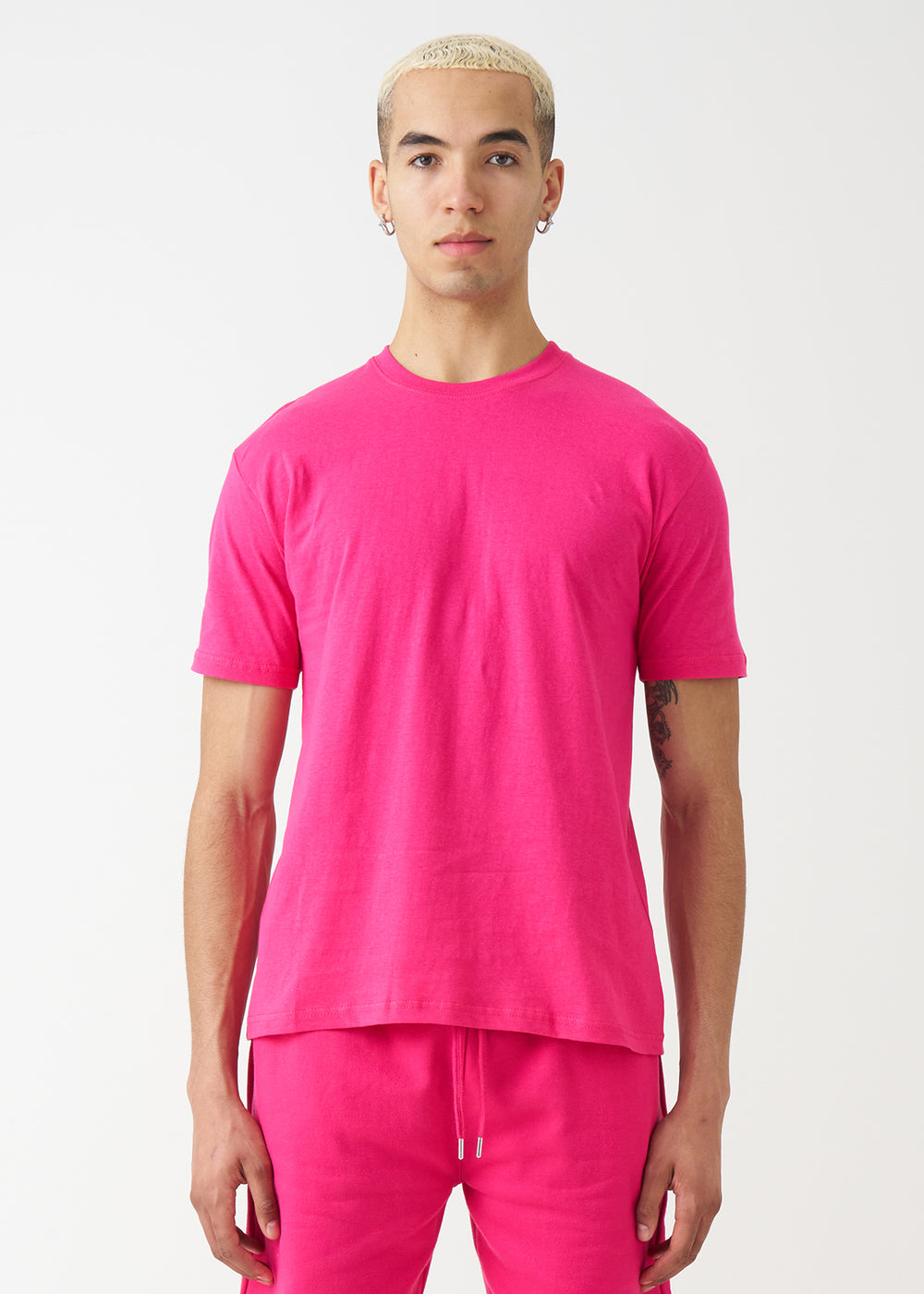 Hot Pink Combed Cotton T-Shirt