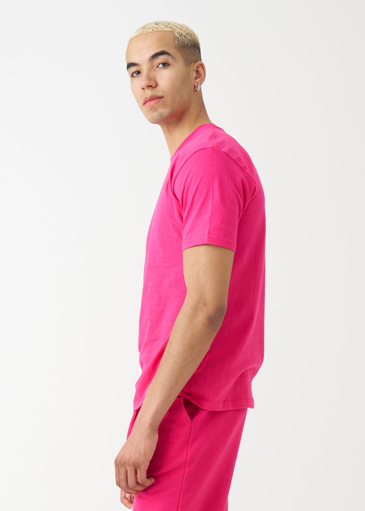 Hot Pink Combed Cotton T-Shirt