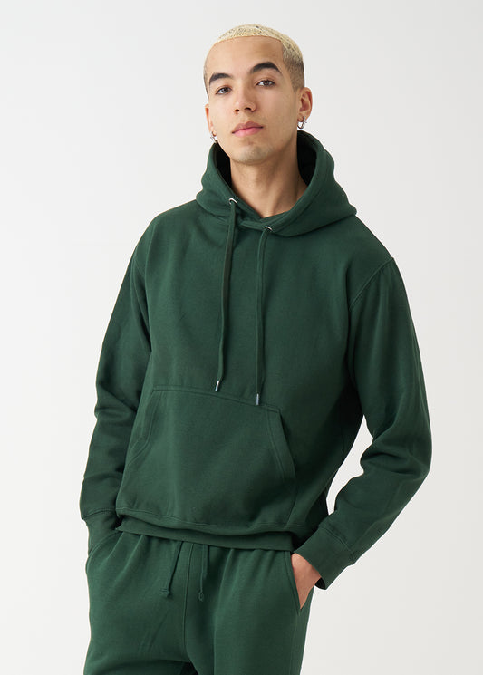 Hunter Green Heavy Blend Fleece Hooded Sweatshirt