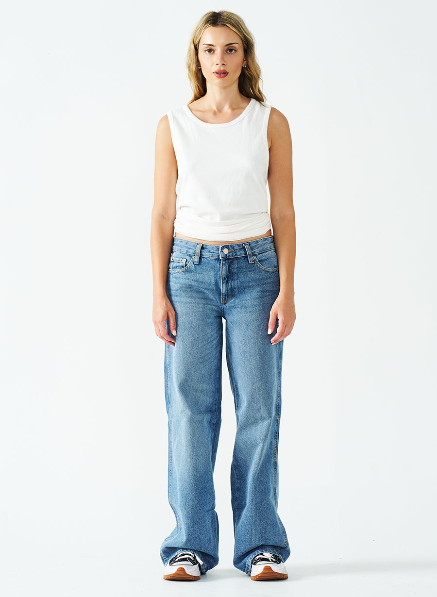 550 GSM LOW-RISE INDIGO JEANS