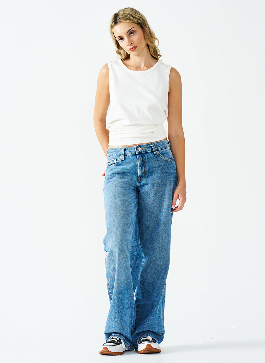 550 GSM LOW-RISE INDIGO JEANS