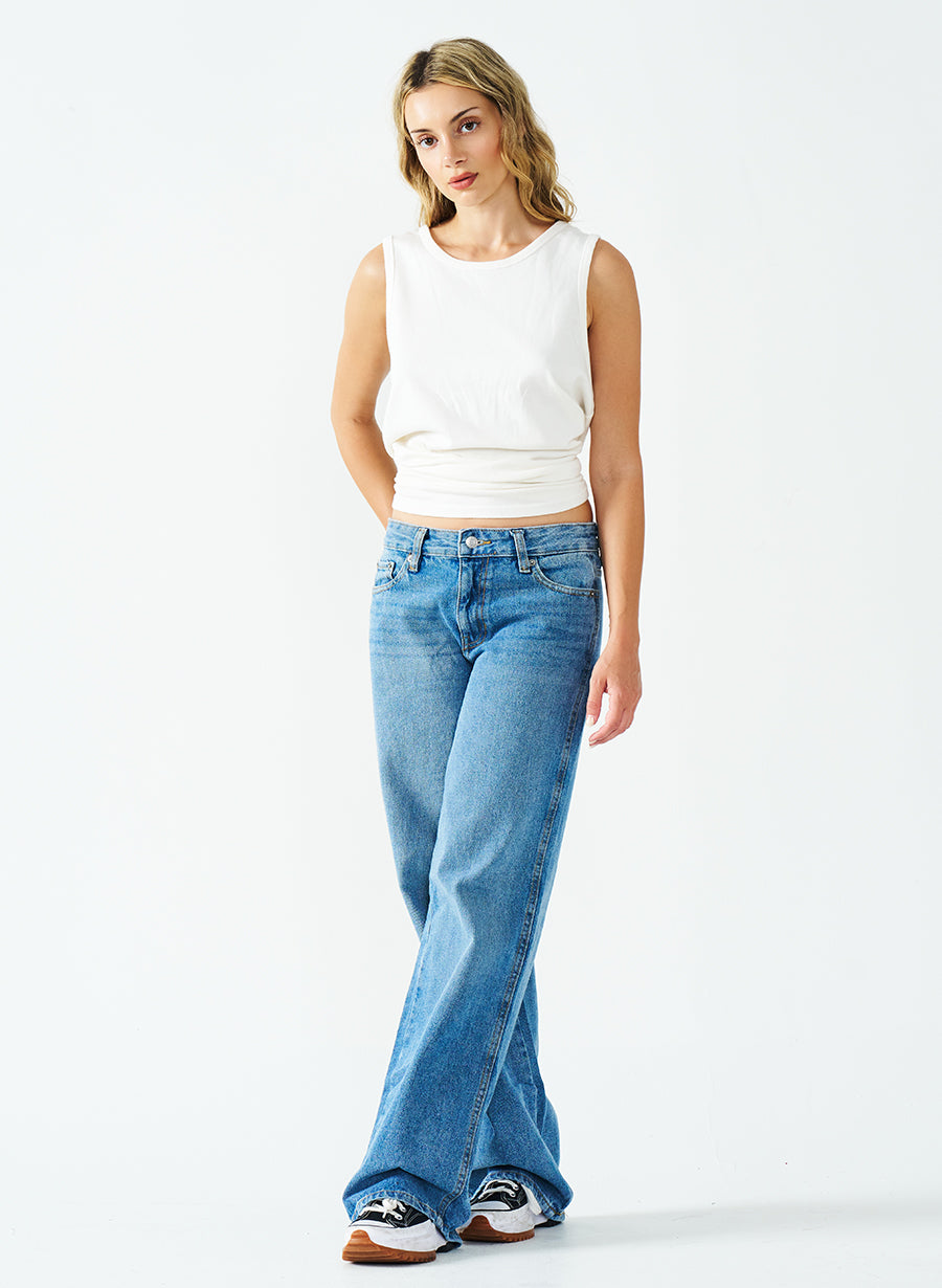 550 GSM LOW-RISE INDIGO JEANS
