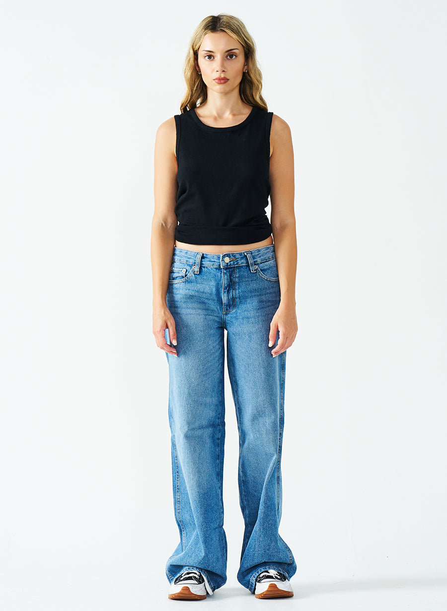 550 GSM LOW-RISE INDIGO JEANS
