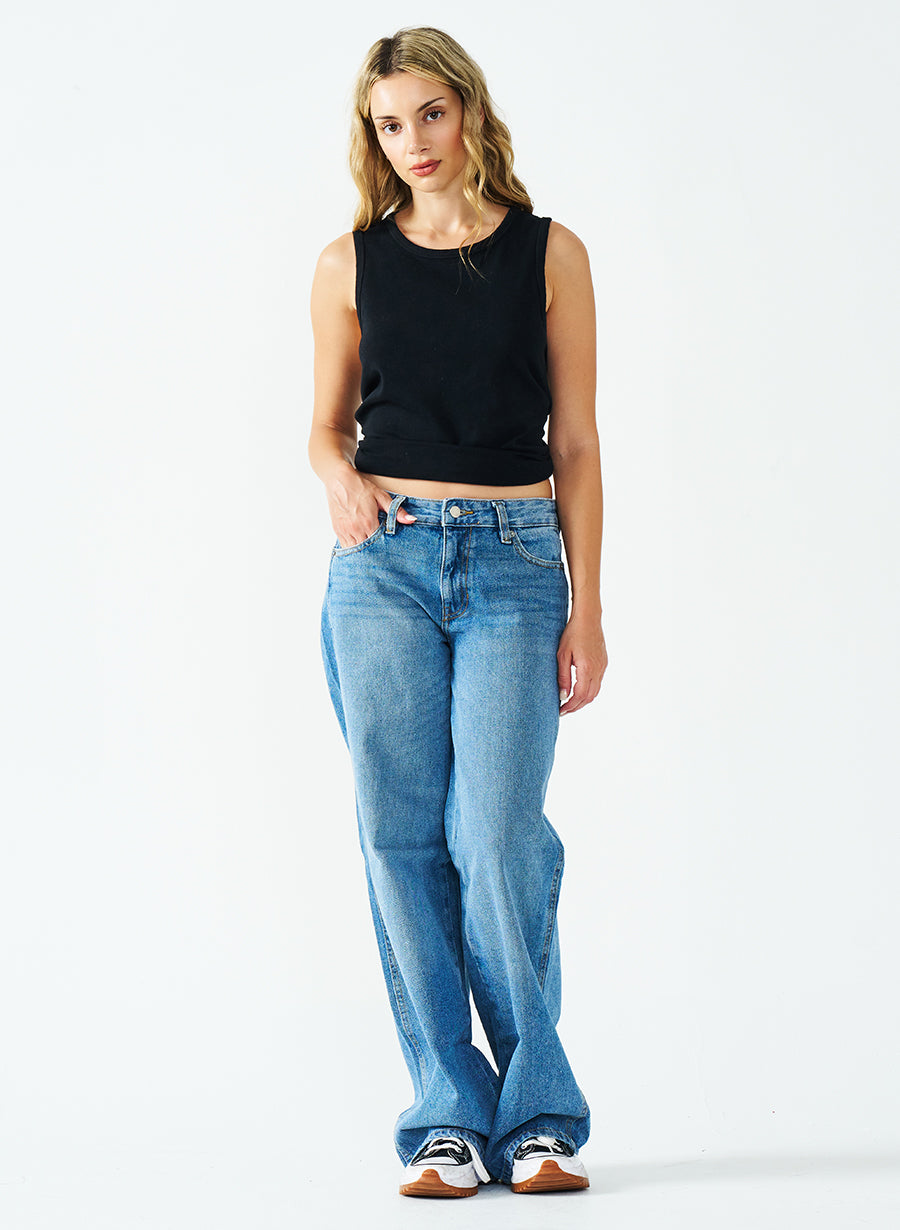 550 GSM LOW-RISE INDIGO JEANS