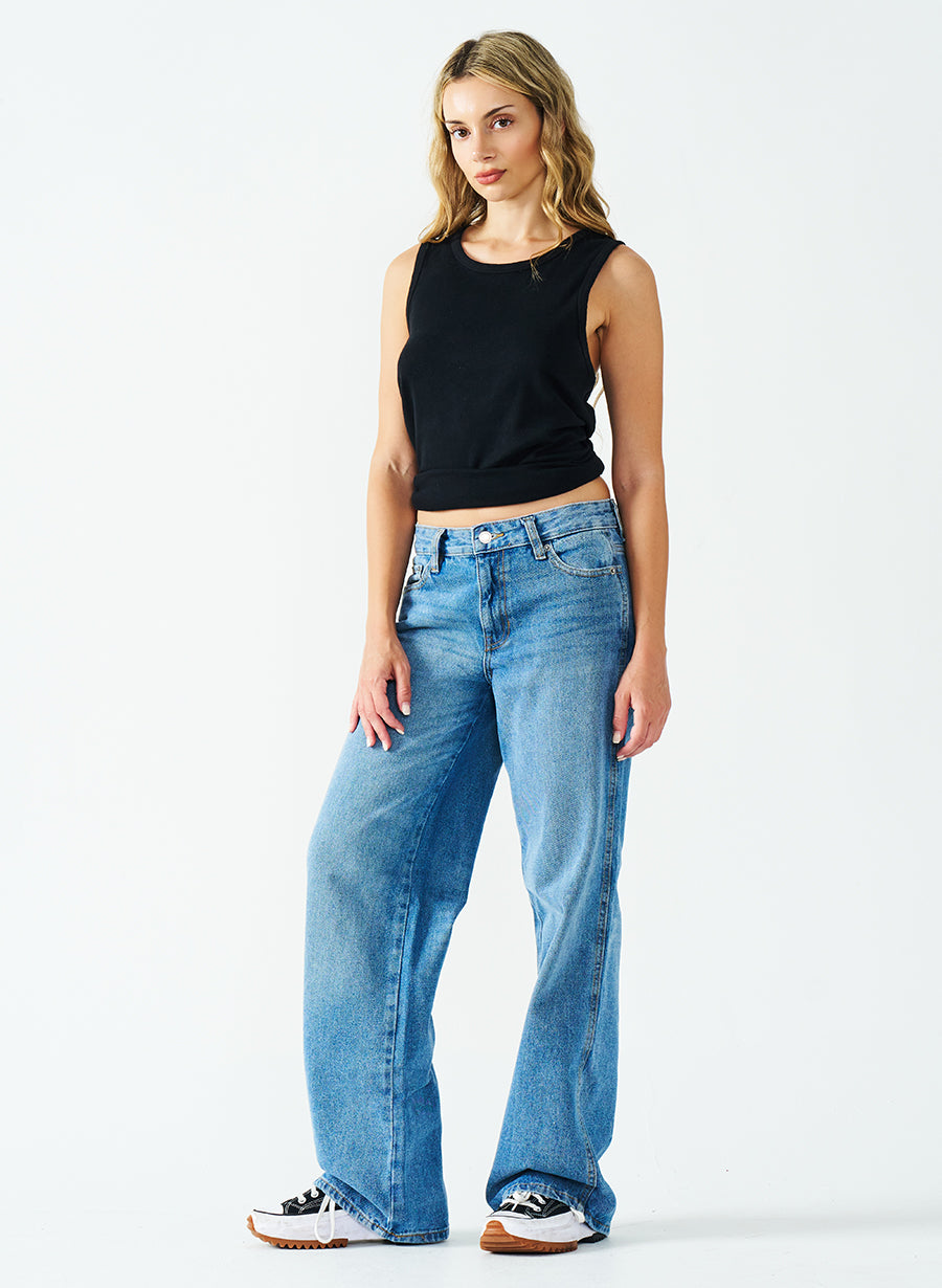 550 GSM LOW-RISE INDIGO JEANS