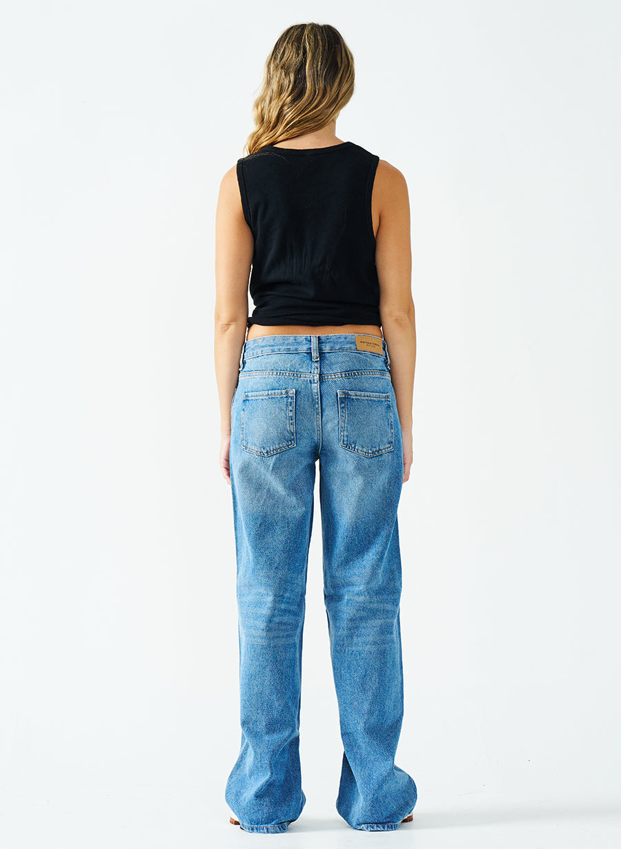 550 GSM LOW-RISE INDIGO JEANS