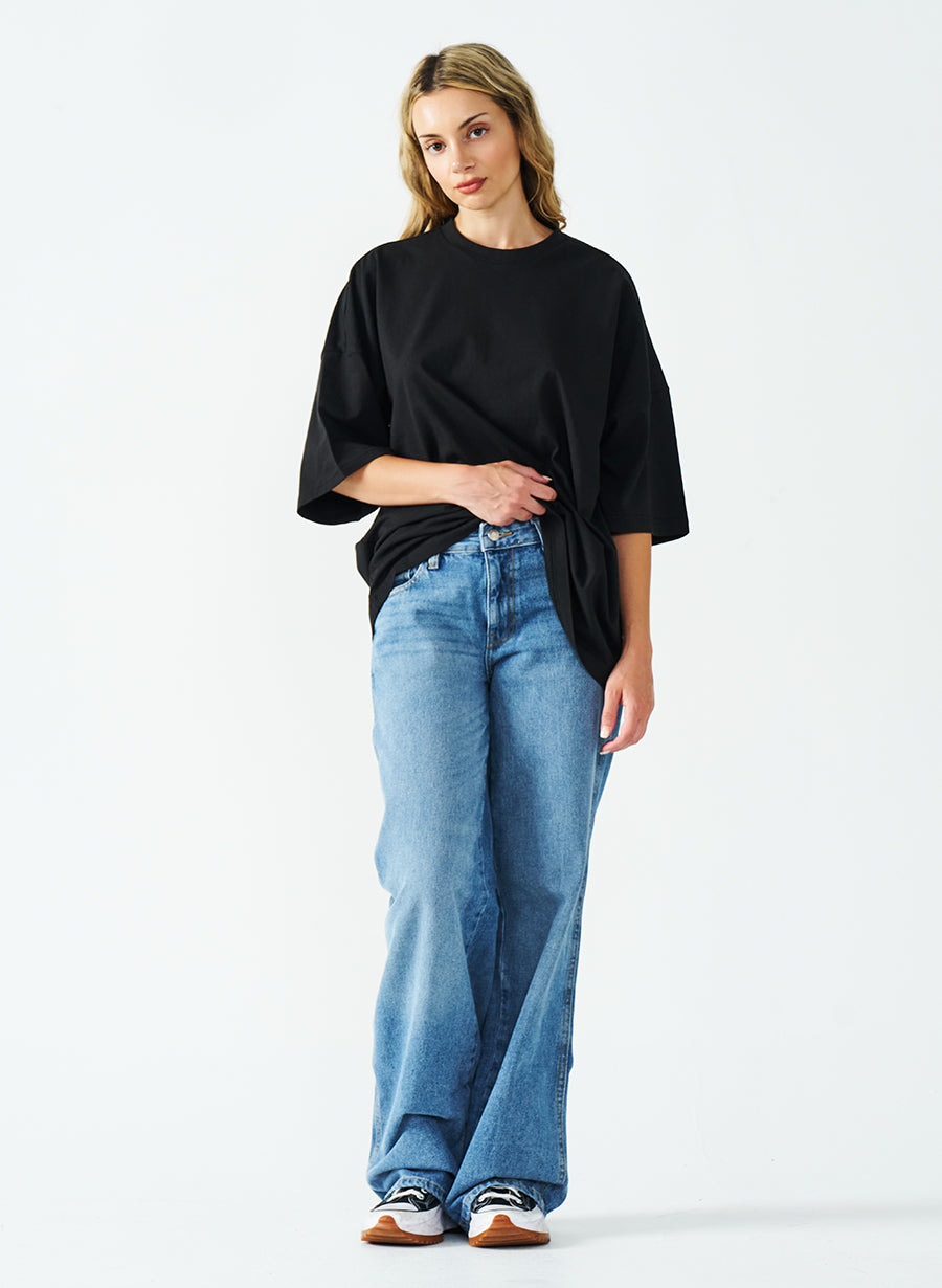 550 GSM LOW-RISE INDIGO JEANS