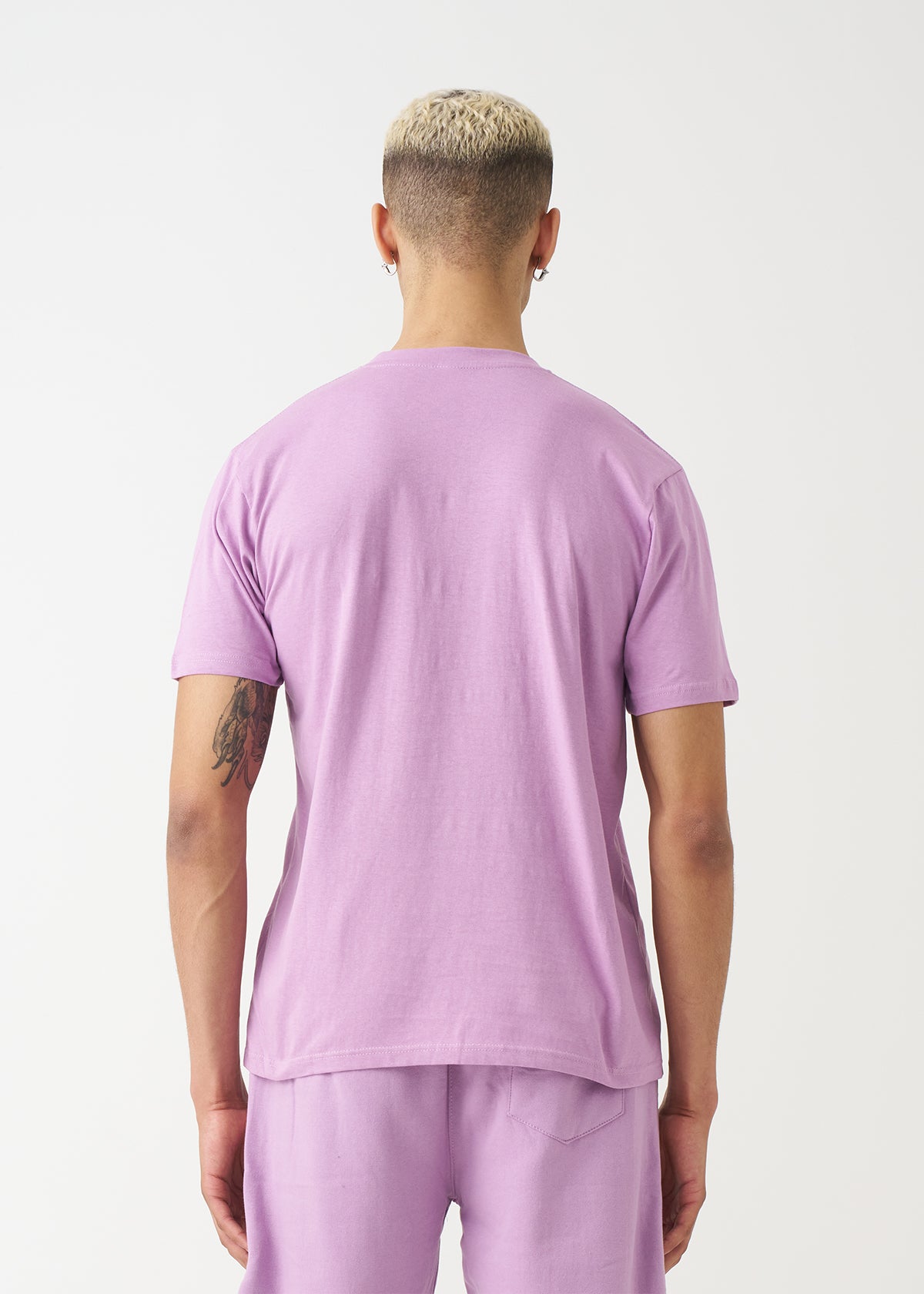 Lilac Combed Cotton T-Shirt