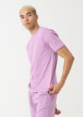 Lilac Combed Cotton T-Shirt