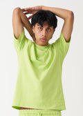 Neon Lime Combed Cotton T-Shirt