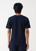 Navy Combed Cotton T-Shirt