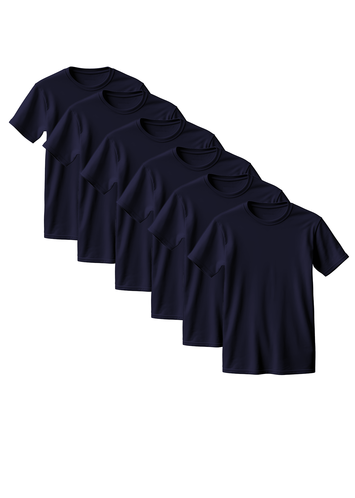 Navy Combed Cotton T-Shirt 6-Pack