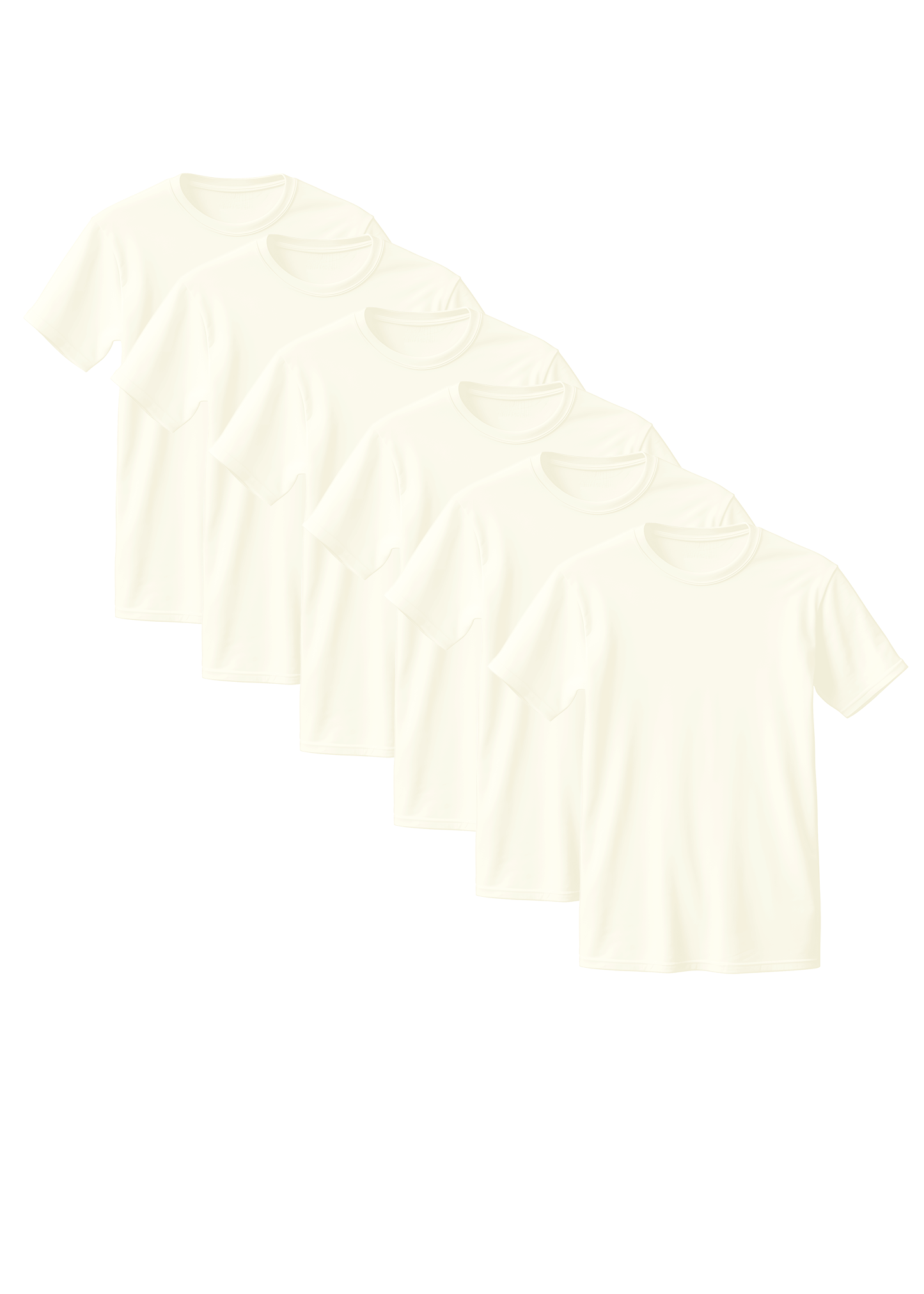 Off-White Combed Cotton T-Shirt 6-Pack