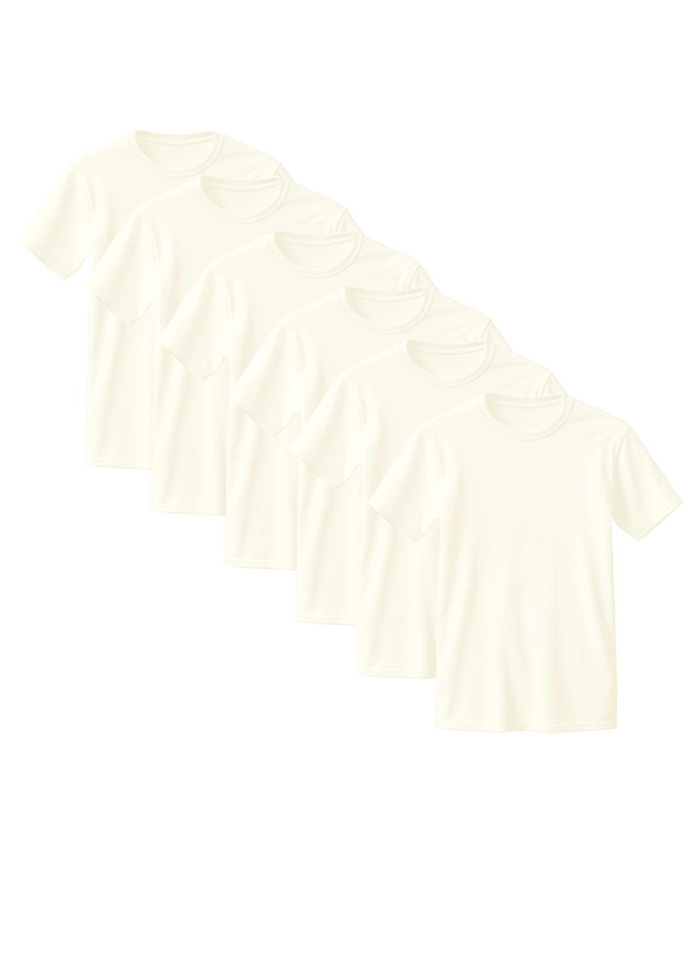 Off-White Combed Cotton T-Shirt 6-Pack