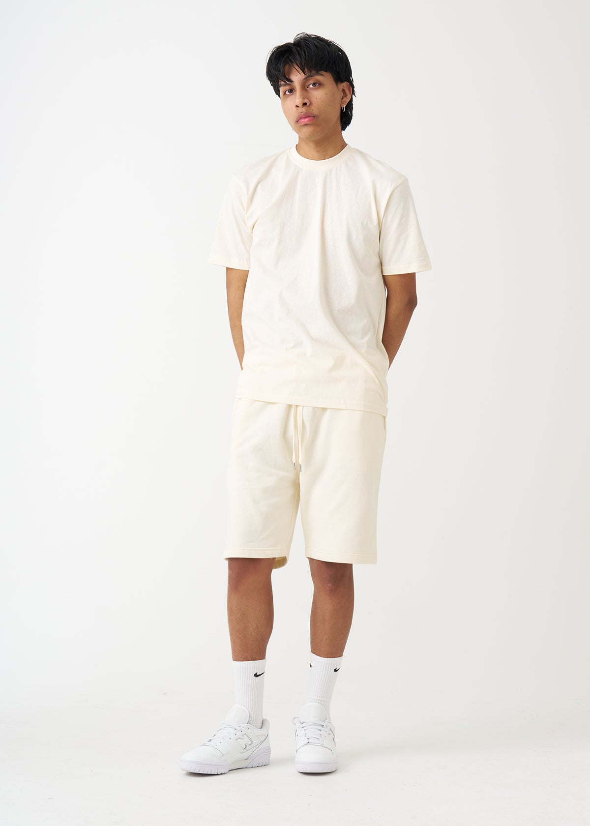 Off-White T-Shirt And Short Set