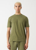Olive Green Combed Cotton T-Shirt
