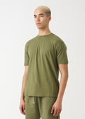 Olive Green Combed Cotton T-Shirt