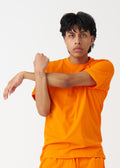 Orange Combed Cotton T-Shirt