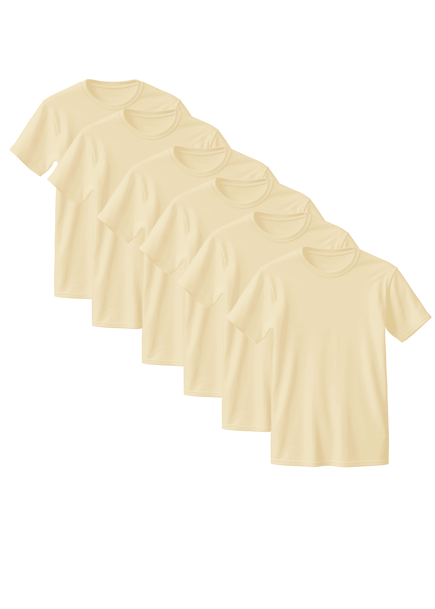 Sand Combed Cotton T-Shirt 6-Pack