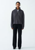 14 OZ Women's Oversized Heavyweight Fleece Quarter-Zip