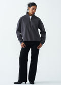 14 OZ Women's Oversized Heavyweight Fleece Quarter-Zip