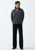 14 OZ Women's Oversized Heavyweight Fleece Quarter-Zip