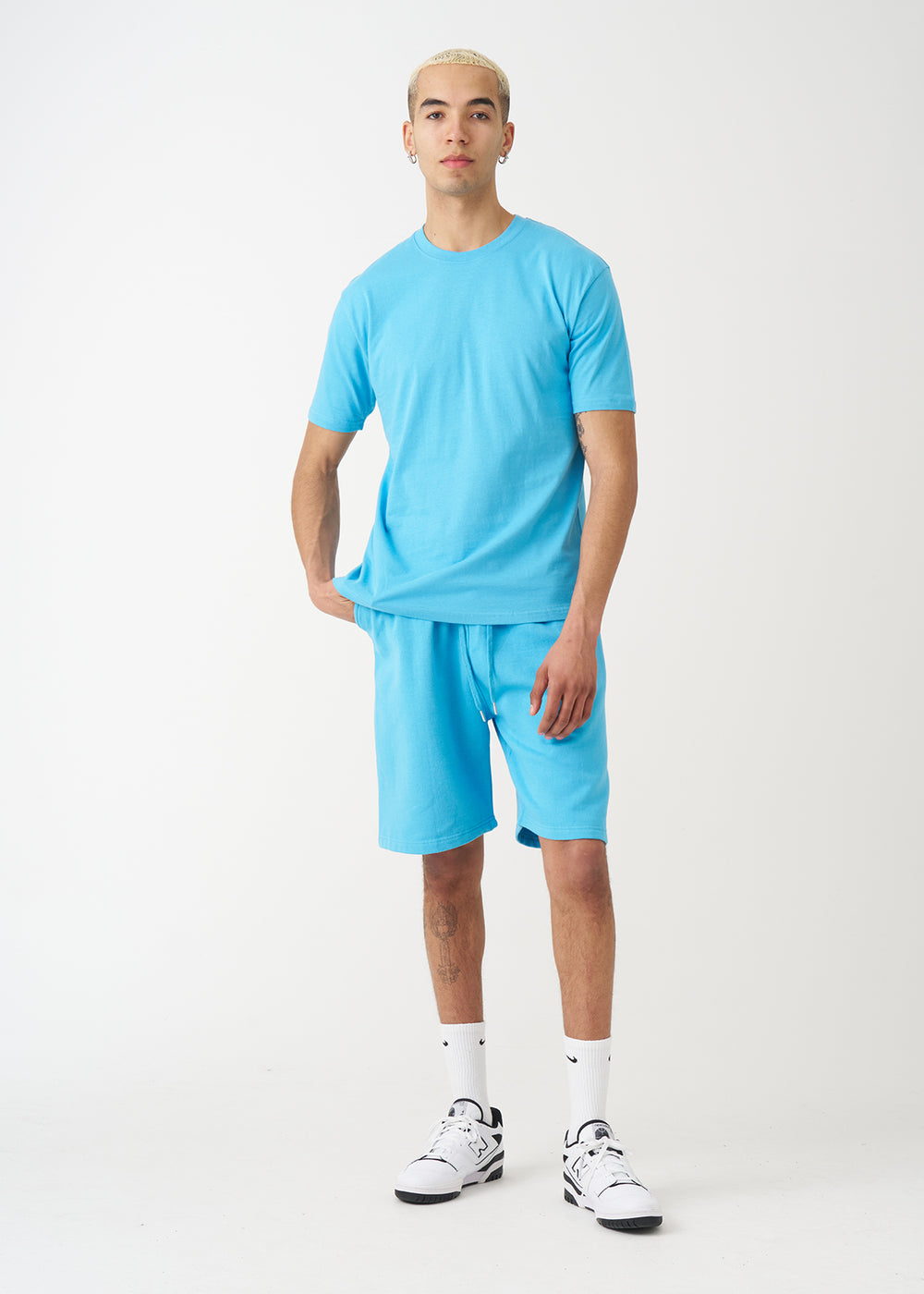 Sky Blue T-Shirt And Short Set