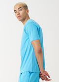 Sky Blue Combed Cotton T-Shirt