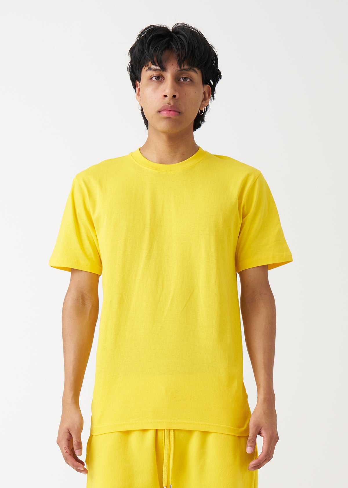 Yellow Combed Cotton T-Shirt