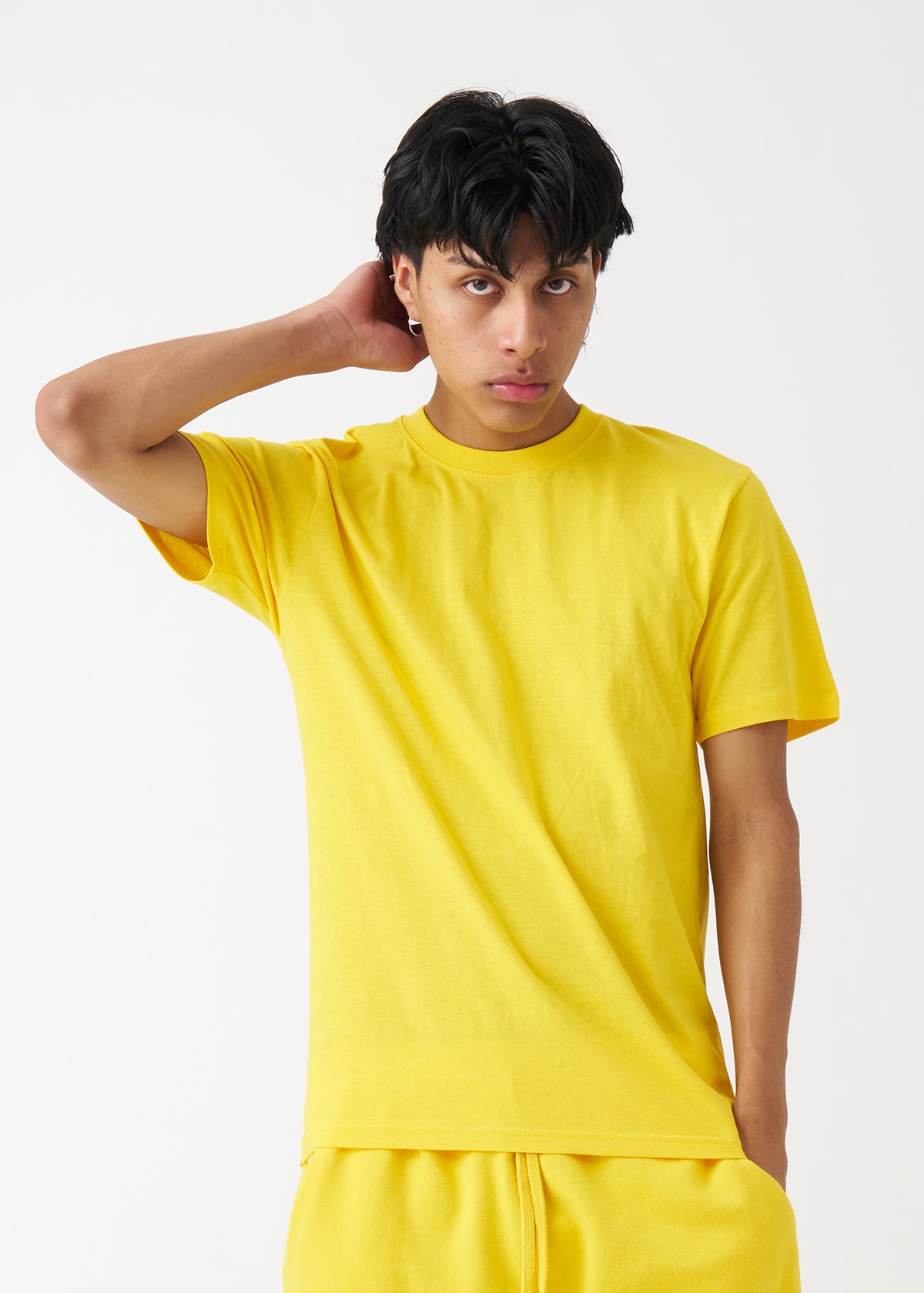 Yellow Combed Cotton T-Shirt