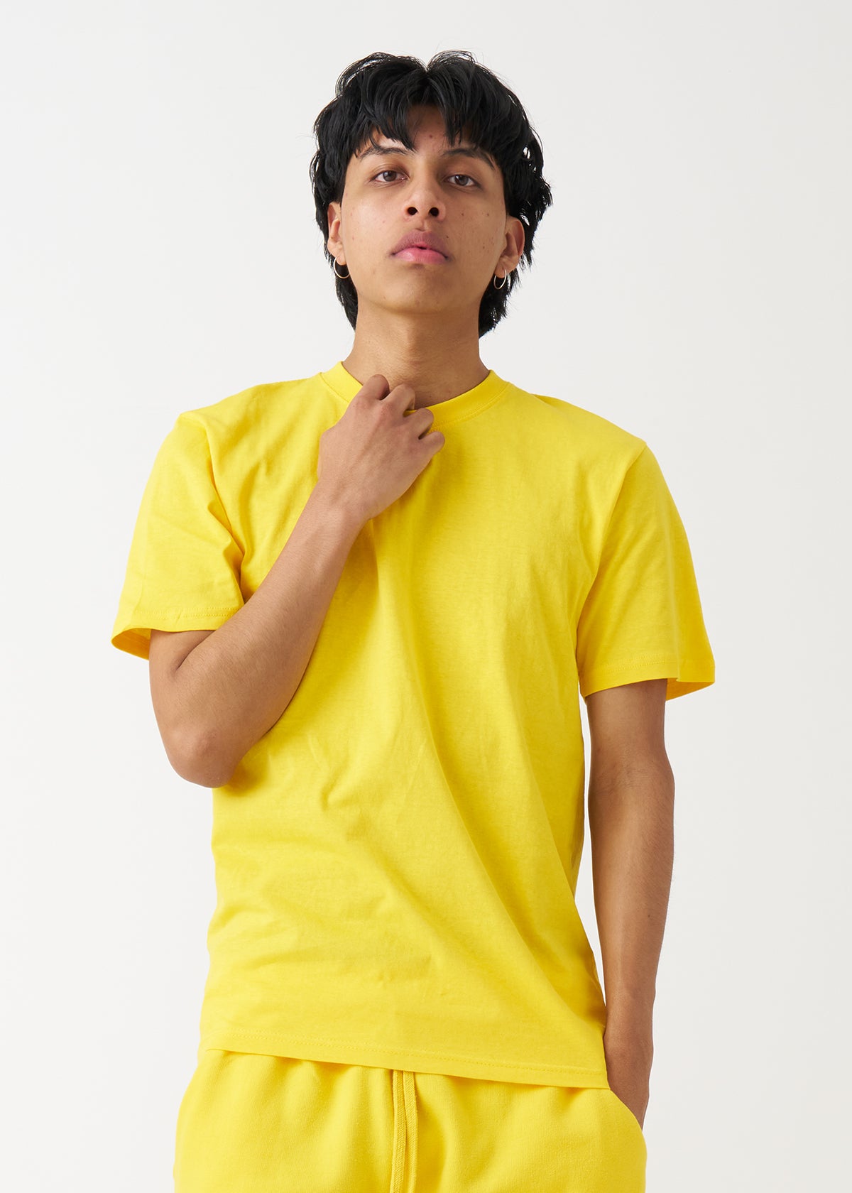 Yellow Combed Cotton T-Shirt
