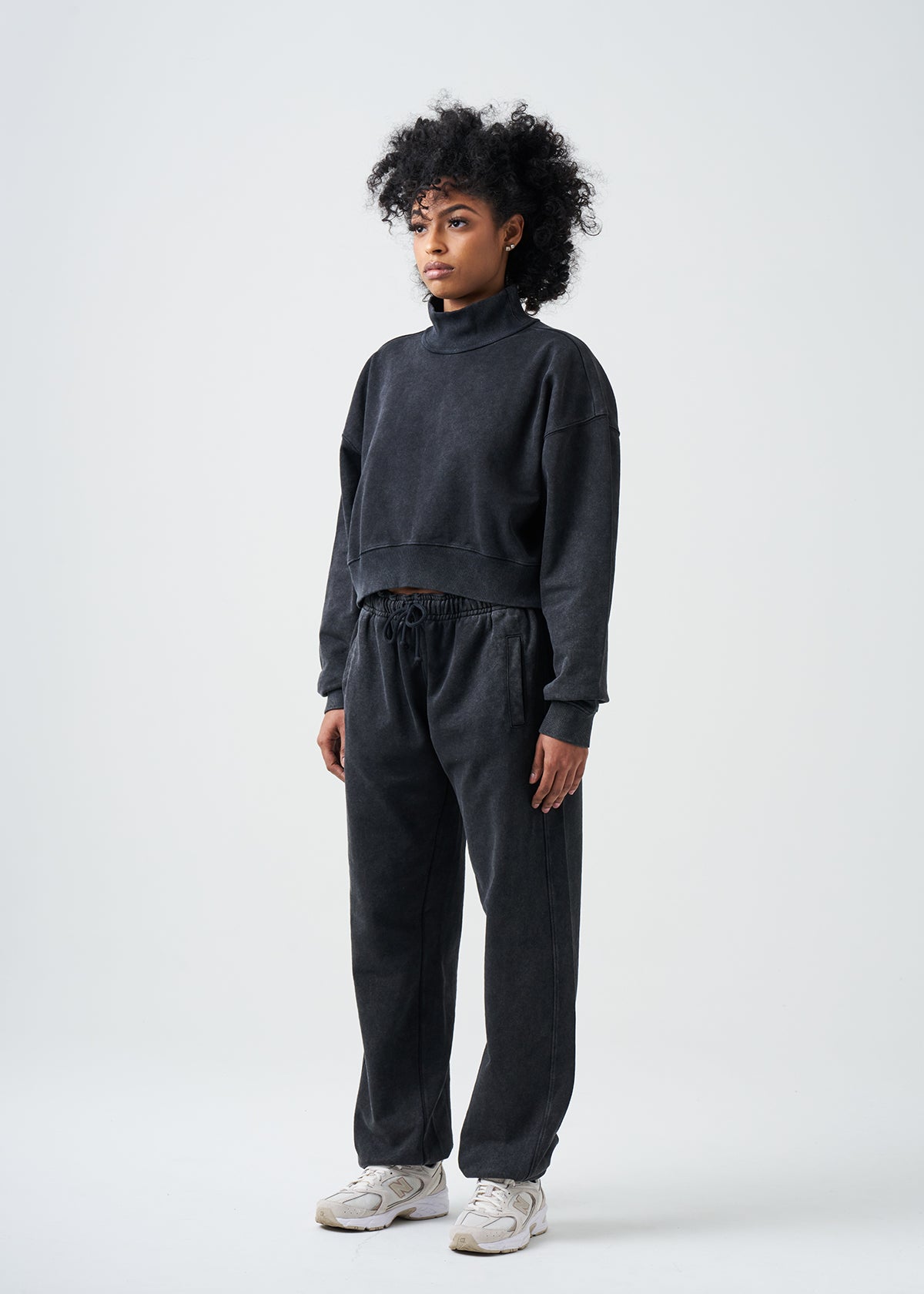 14 OZ French Terry Garment Dyed Mock Neck Sweatsuit