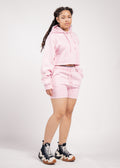 Crop Top Fleece Short Set