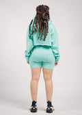 Crop Top Fleece Short Set