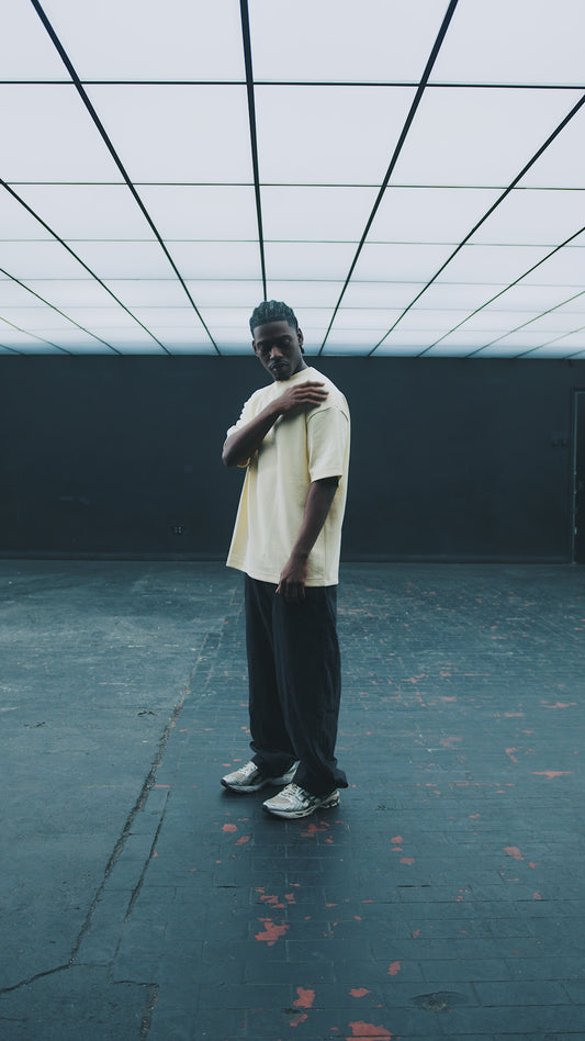 10 OZ Mock-Neck Oversized Interlock T-Shirt