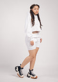 Crop Top Fleece Short Set