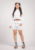 Crop Top Fleece Short Set